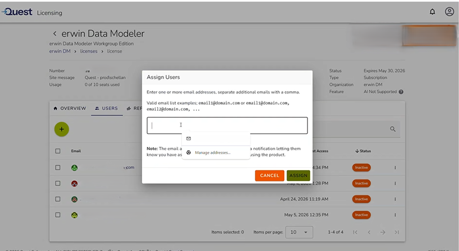 Add selected user